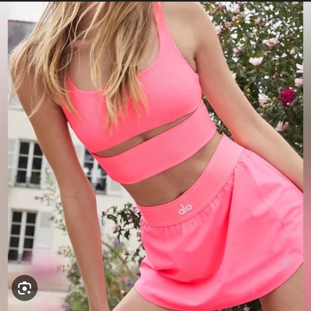 ALO Yoga Matchpoint Skirt and Slit Top Set